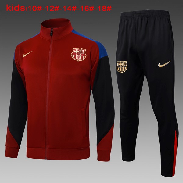 Niños Chandal Barcelona 2024/2025 Rojo Negro 3